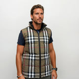 Burberry 'Lowick' Reversible Down Gilet Black & Check - Boinclo - Outlet Sale Under Retail