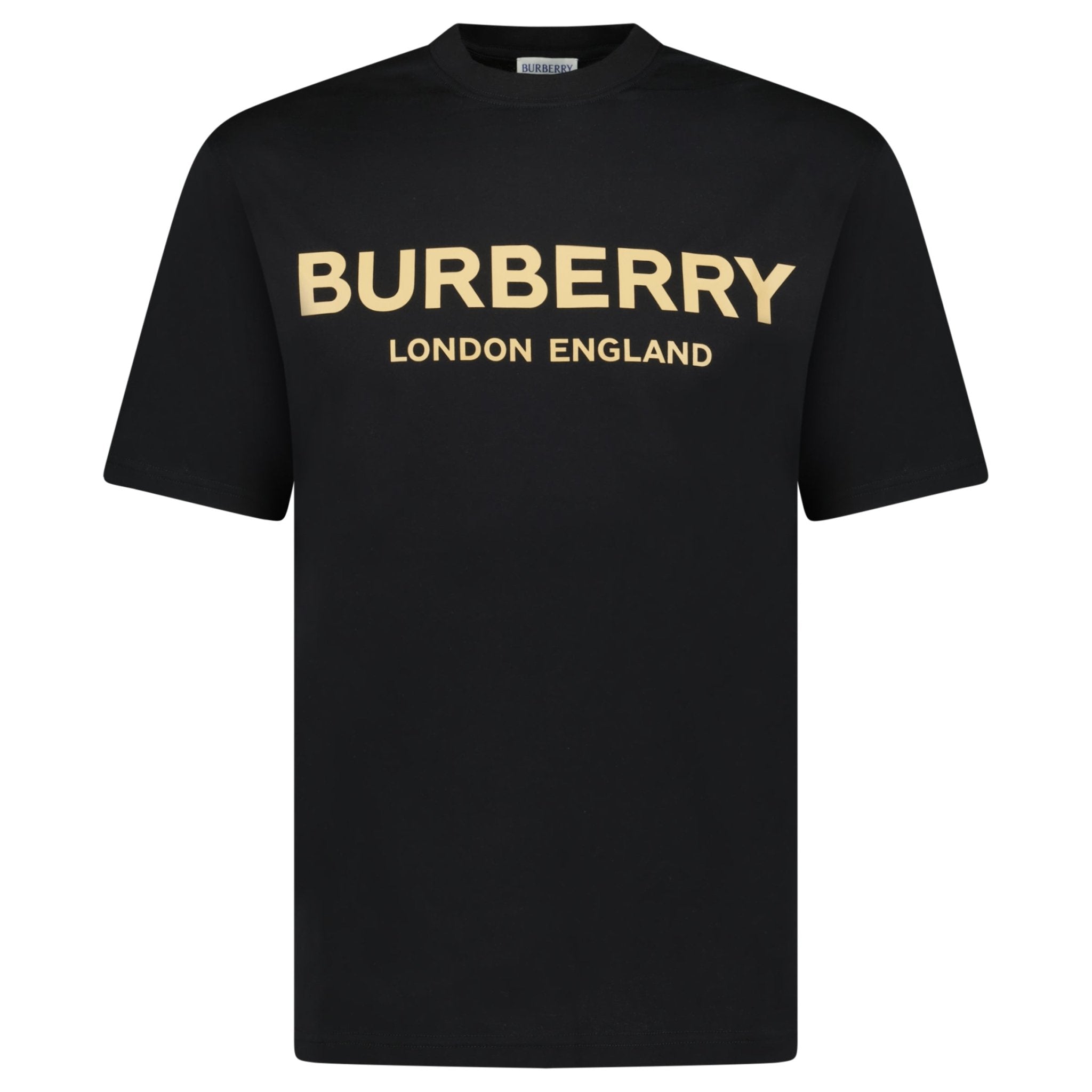 BURBERRY ブラック ロゴプリントTシャツ M Burberry 'Maud' Logo Print T-Shirt Black - Outlet Sale Always