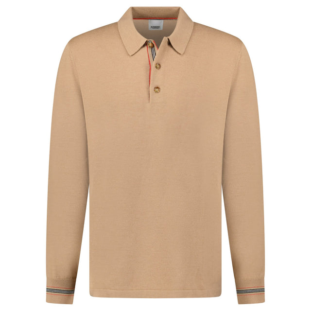 Burberry 'Pace' Signature Stripe Wool Polo Camel - Boinclo - Outlet Sale Under Retail