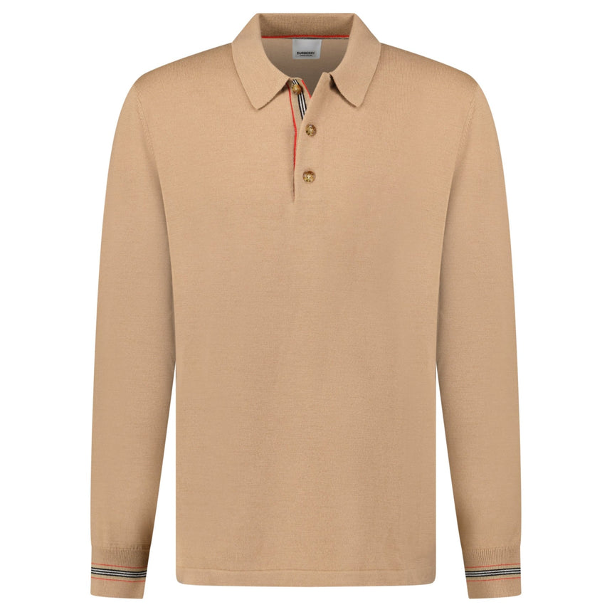 Burberry 'Pace' Signature Stripe Wool Polo Camel - Boinclo - Outlet Sale Under Retail