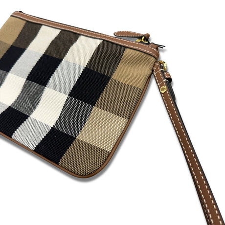 Burberry Peyton Check Wristlet Taupe Brown - Boinclo - Outlet Sale Under Retail
