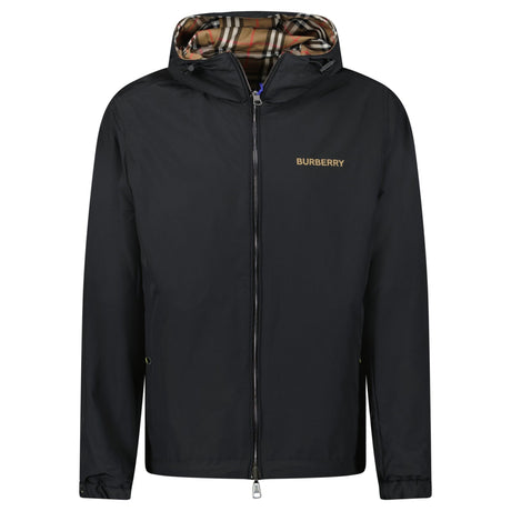 Burberry 'Stanford' Zip - Up Check Reversible Hooded Jacket Black & Check - Boinclo - Outlet Sale Under Retail