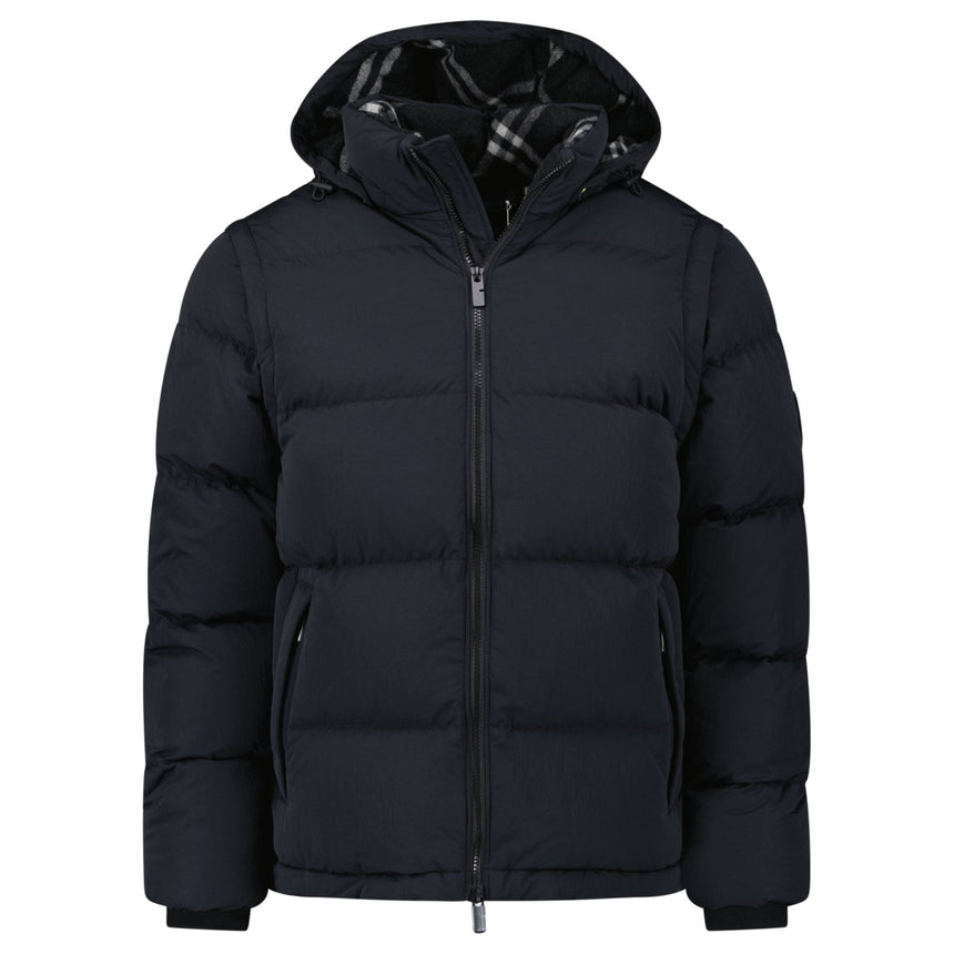 Burberry Technical Nylon Puffer Coat / Gilet in Charcoal Black - Boinclo - Outlet Sale Under Retail