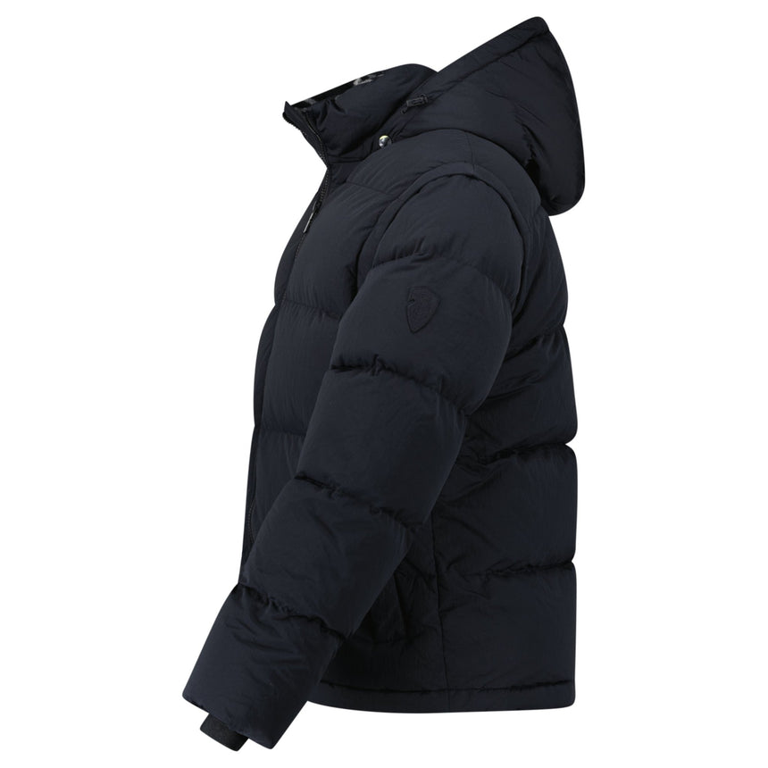 Burberry Technical Nylon Puffer Coat / Gilet in Charcoal Black - Boinclo - Outlet Sale Under Retail