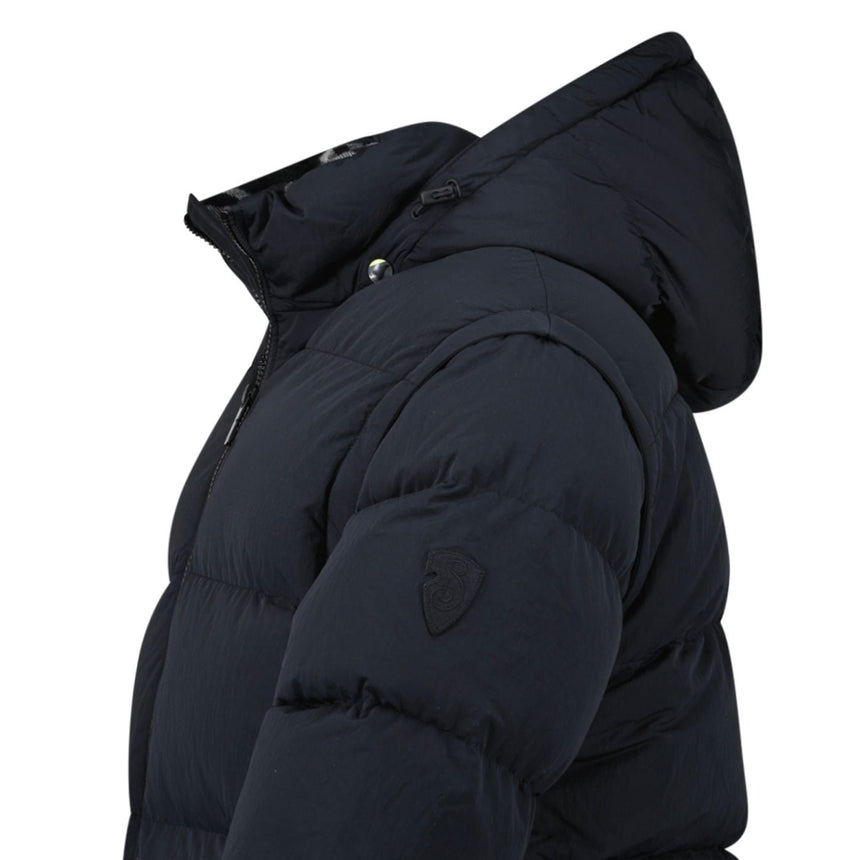 Burberry Technical Nylon Puffer Coat / Gilet in Charcoal Black - Boinclo - Outlet Sale Under Retail