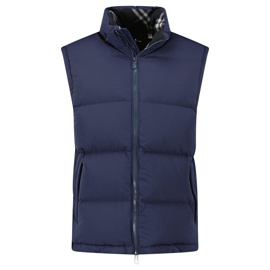 Burberry Technical Nylon Puffer Coat / Gilet in Navy - Boinclo - Outlet Sale Under Retail