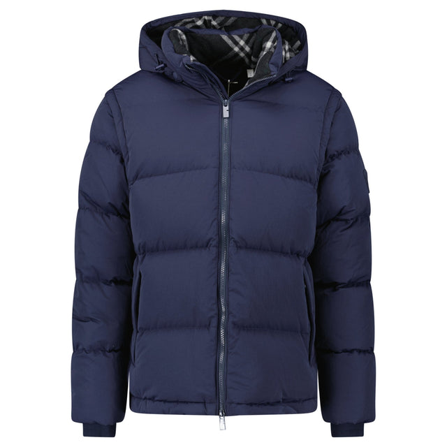 Burberry Technical Nylon Puffer Coat / Gilet in Navy - Boinclo - Outlet Sale Under Retail