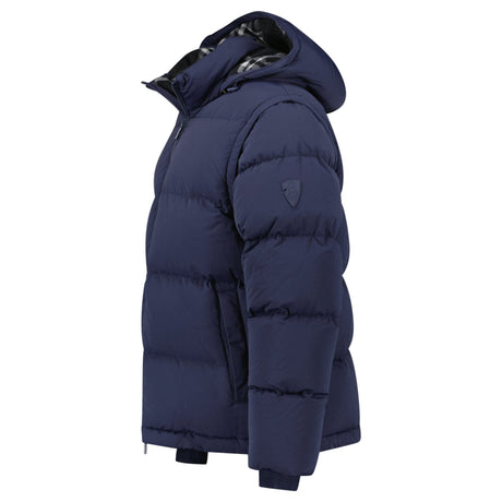 Burberry Technical Nylon Puffer Coat / Gilet in Navy - Boinclo - Outlet Sale Under Retail