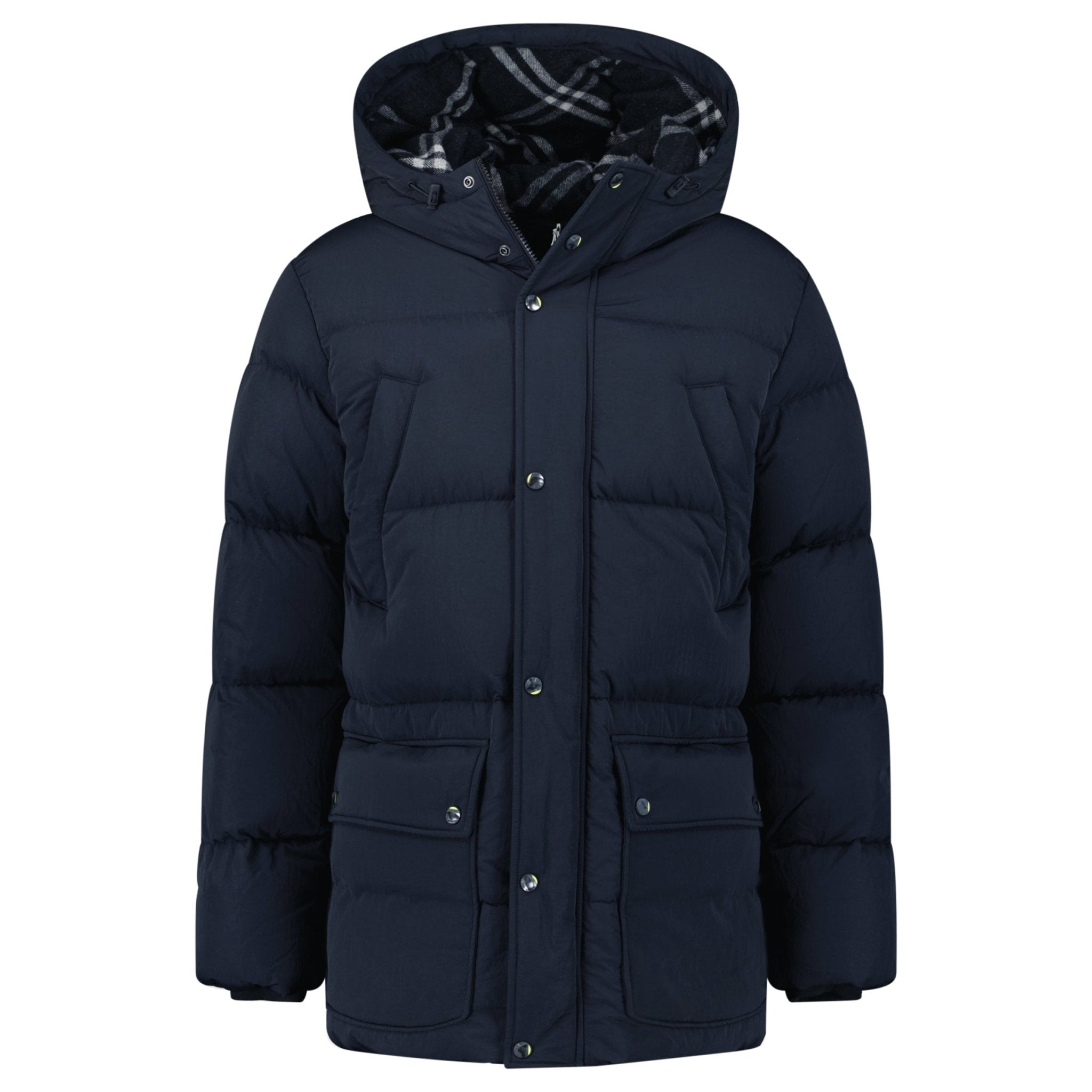 Color variation of Burberry Technical Nylon Puffer Coat in Navy
