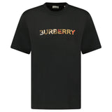 Burberry Check Logo Embroidered T-Shirt Black - Boinclo - Outlet Sale Under Retail