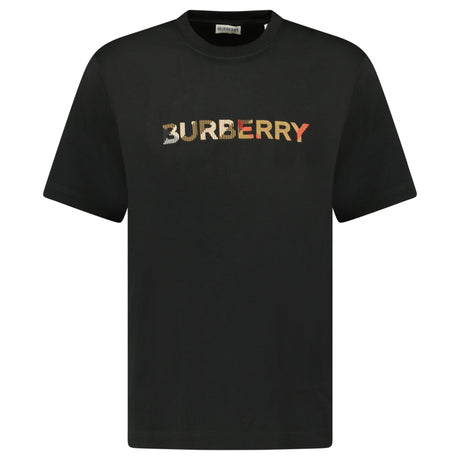 Burberry Check Logo Embroidered T-Shirt Black - Boinclo - Outlet Sale Under Retail