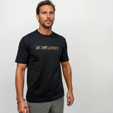 Burberry Check Logo Embroidered T-Shirt Black - Boinclo - Outlet Sale Under Retail