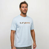 Burberry Check Logo Embroidered T-Shirt Light Blue - Boinclo - Outlet Sale Under Retail