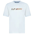 Burberry Check Logo Embroidered T-Shirt Light Blue - Boinclo - Outlet Sale Under Retail