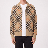 Burberry Check Zip Jacket in Beige - Boinclo - Outlet Sale Under Retail