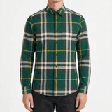 Burberry Claverdon Large Check Cotton Shirt in Ivy Green - Boinclo - Outlet Sale Under Retail