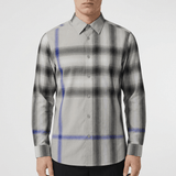Burberry Claverdon Maxi Check Cotton Shirt in Lichen - Boinclo - Outlet Sale Under Retail