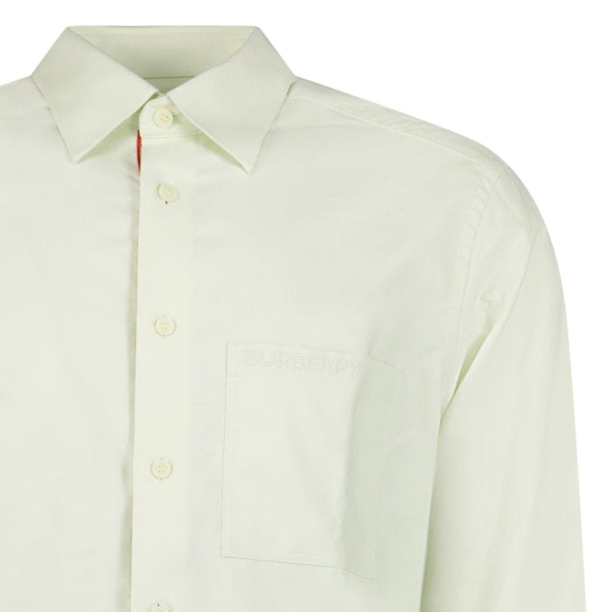 Burberry Claverdon Plain Long-Sleeved Poplin Shirt in Pistachio Green - Boinclo - Outlet Sale Under Retail