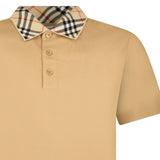Burberry 'Cody' Check Short Sleeve Polo Shirt in Beige - Boinclo - Outlet Sale Under Retail