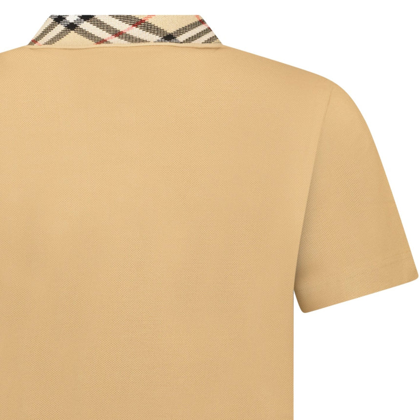 Burberry 'Cody' Check Short Sleeve Polo Shirt in Beige - Boinclo - Outlet Sale Under Retail