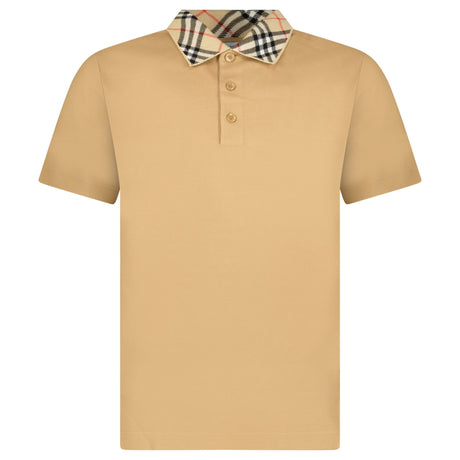 Burberry 'Cody' Check Short Sleeve Polo Shirt in Beige - Boinclo - Outlet Sale Under Retail