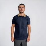 Burberry 'Cody' Check Short Sleeve Polo Shirt in Smoked Navy - Boinclo - Outlet Sale Under Retail