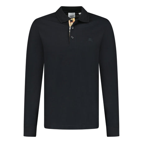 Burberry 'Eddie' Long Sleeved Polo - Shirt Black - Boinclo ltd - Outlet Sale Under Retail