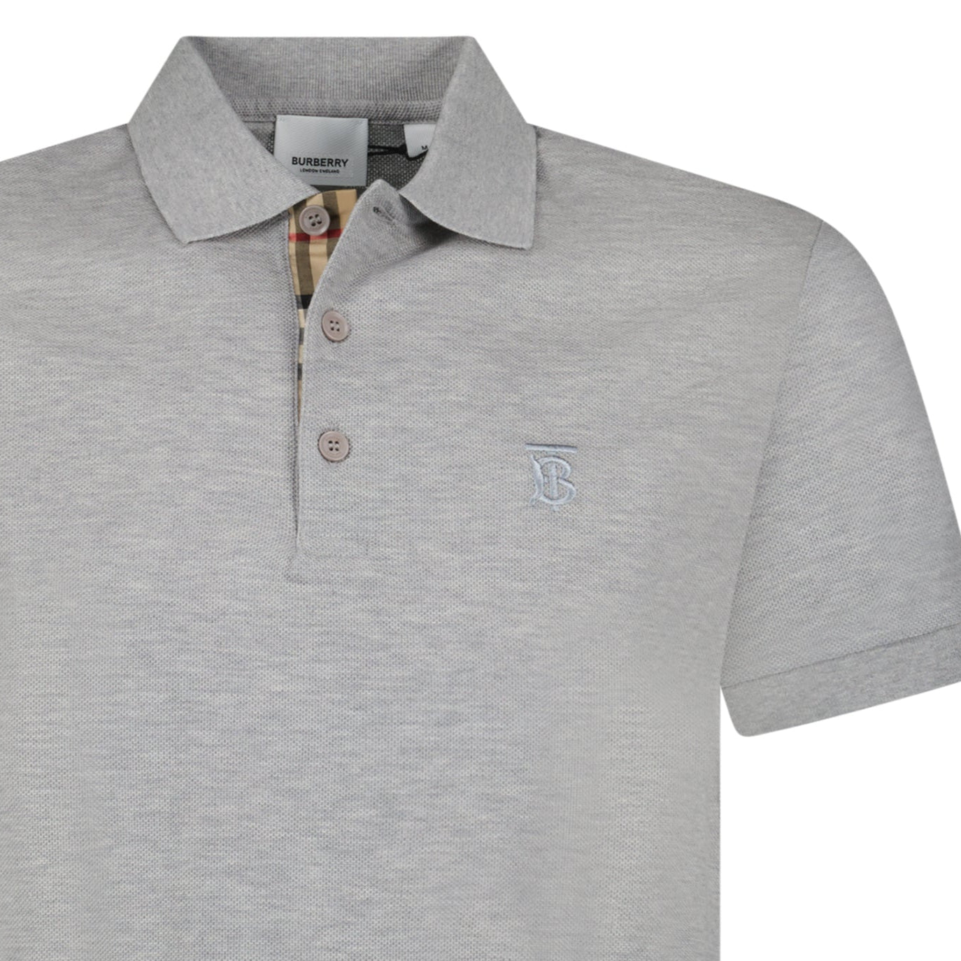 BURBERRY 素敵なpoloドレスシャツ INGLAND製　¥8999→現 Burberry 'Pierson' TB Collar Polo-Shirt Black - Outlet Sale