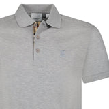 Burberry 'Eddie' TB Check Placket Polo - Shirt Grey - Boinclo - Outlet Sale Under Retail