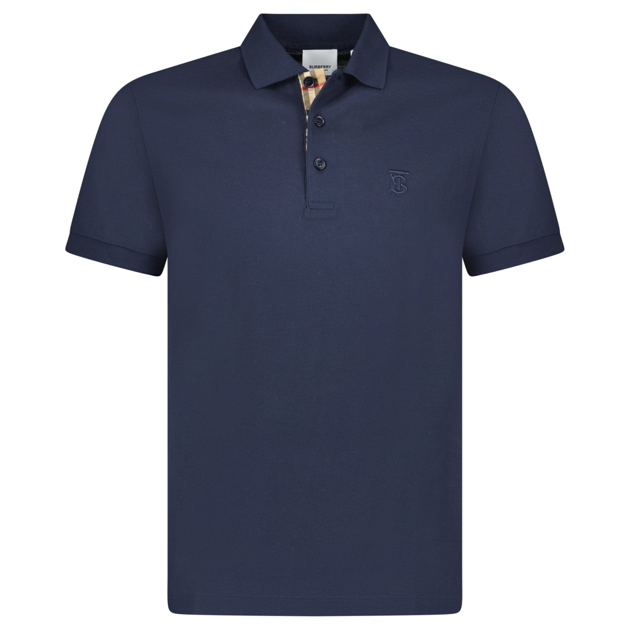 Color variation of 'Eddie' TB Check Placket Polo-Shirt Navy