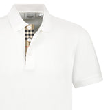 Burberry 'Eddie' TB Check Placket Polo-Shirt White - Boinclo - Outlet Sale Under Retail