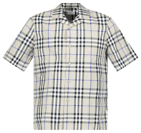 Burberry Elio Check Short-Sleeved Cotton Shirt in Lichen - Boinclo - Outlet Sale Under Retail