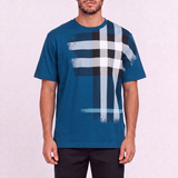 Burberry Ellison Check Print T-Shirt in Pacific Blue - Boinclo - Outlet Sale Under Retail