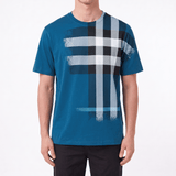 Burberry Ellison Check Print T-Shirt in Pacific Blue - Boinclo - Outlet Sale Under Retail