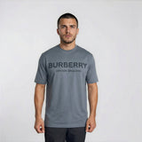 Burberry 'Ellison' Logo Print T-Shirt Carbon Blue - Boinclo - Outlet Sale Under Retail