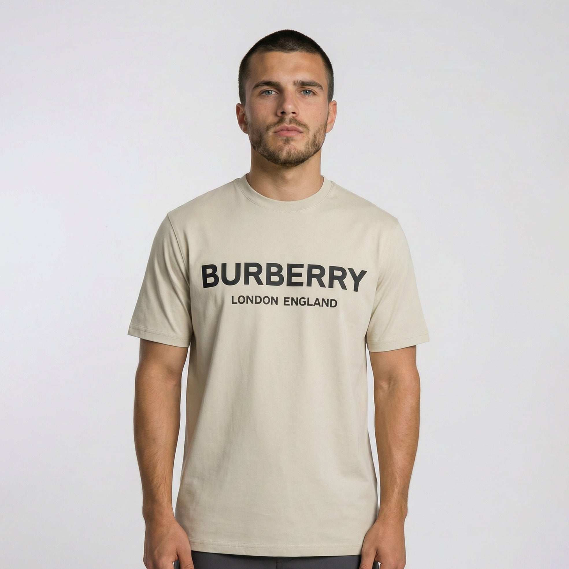 Burberry 'Ellison' Logo Print T-Shirt Lichen - Outlet Sale Under