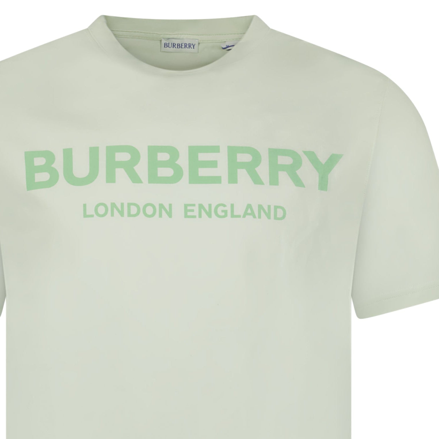Burberry 'Ellison' London Logo Print T-Shirt Mint Green - Outlet
