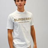 Burberry 'Ellison' London Logo Print T-Shirt White - Boinclo - Outlet Sale Under Retail