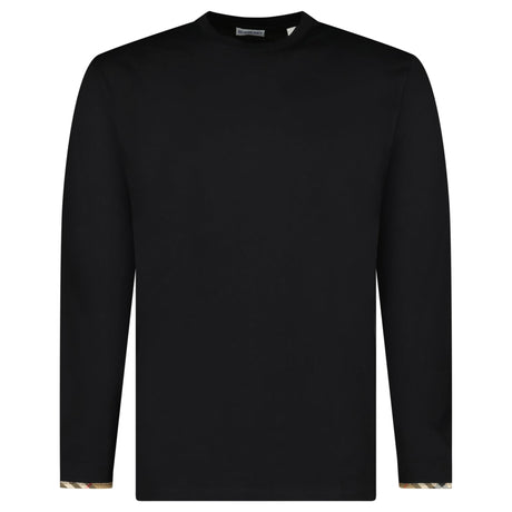 Burberry ‘Ellison’ Organic Cotton Check Long Sleeve T-Shirt in Black - Boinclo - Outlet Sale Under Retail