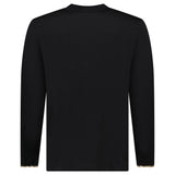 Burberry ‘Ellison’ Organic Cotton Check Long Sleeve T-Shirt in Black - Boinclo - Outlet Sale Under Retail