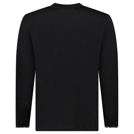 Burberry ‘Ellison’ Organic Cotton Check Long Sleeve T-Shirt in Black - Boinclo - Outlet Sale Under Retail