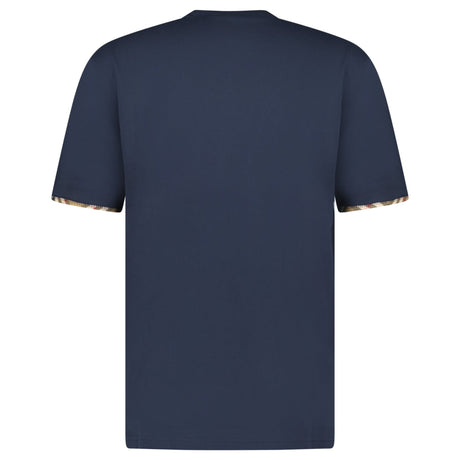 Burberry 'Ellison' Organic Cotton Check Sleeve Navy - Boinclo - Outlet Sale Under Retail