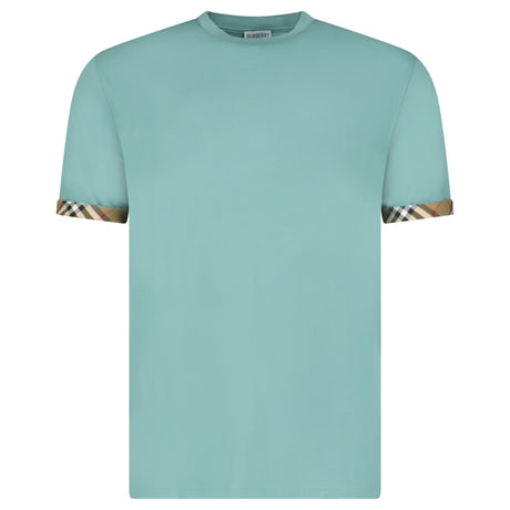 Burberry 'Ellison' Organic Cotton Check Sleeve Seaspray Green - Boinclo - Outlet Sale Under Retail