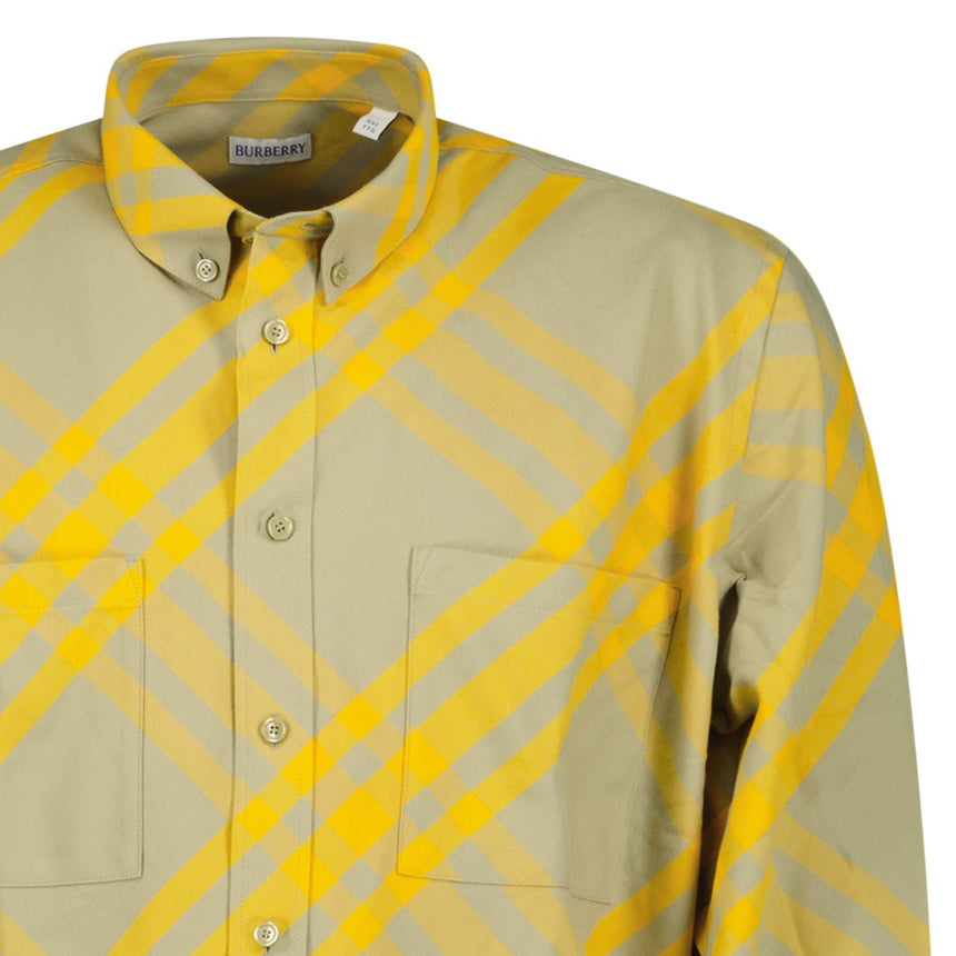 Burberry Eydon Check Shirt in Yellow and Light Green - Boinclo - Outlet Sale Under Retail