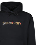 Burberry ‘Farley’ Logo Embroidered Hoodie in Black - Boinclo - Outlet Sale Under Retail