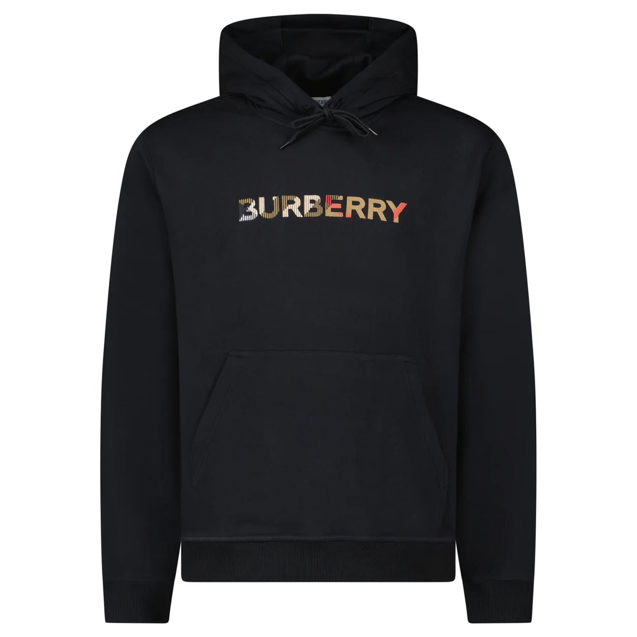 Color variation of Burberry ‘Farley’ Logo Embroidered Hoodie in Black