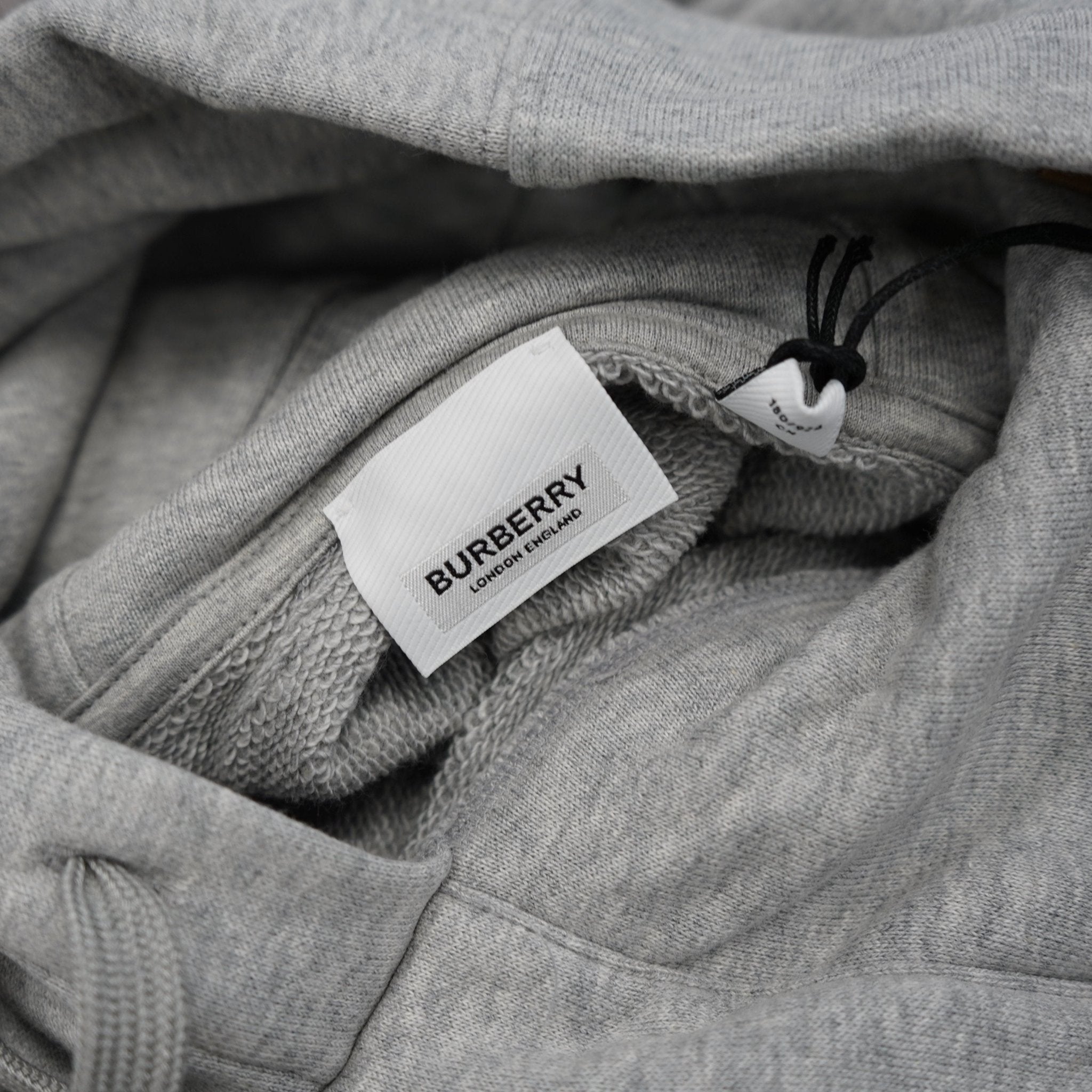 Burberry Farley Logo Print Hooded Sweatshirt Grey Outlet Sale Always Under Retail Boinclo