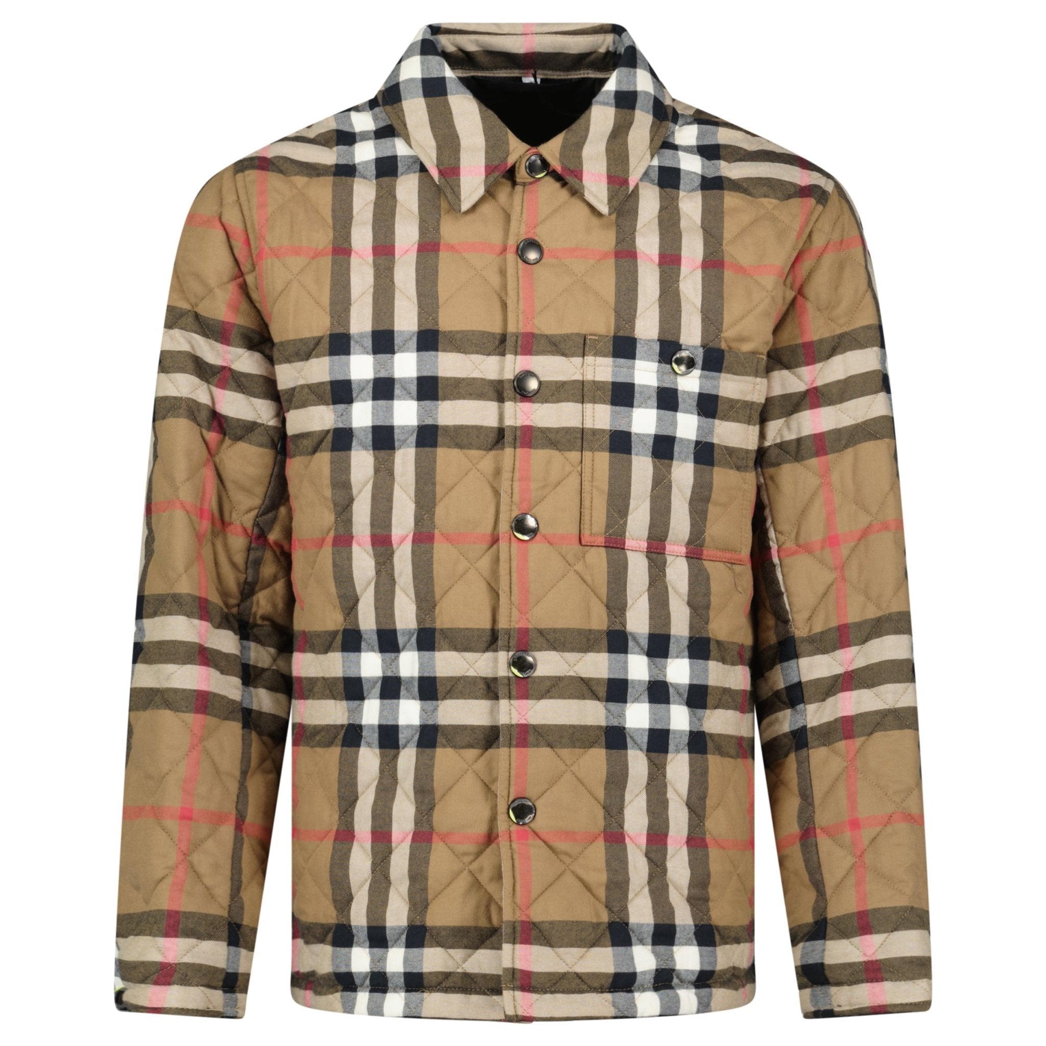 Color variation of Burberry 'Forres' Diamond Quilted Jacket Taupe Brown