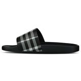 Burberry Furley Check Canvas Sliders Black & White - Boinclo - Outlet Sale Under Retail
