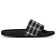 Burberry Furley Check Canvas Sliders Black & White - Boinclo - Outlet Sale Under Retail